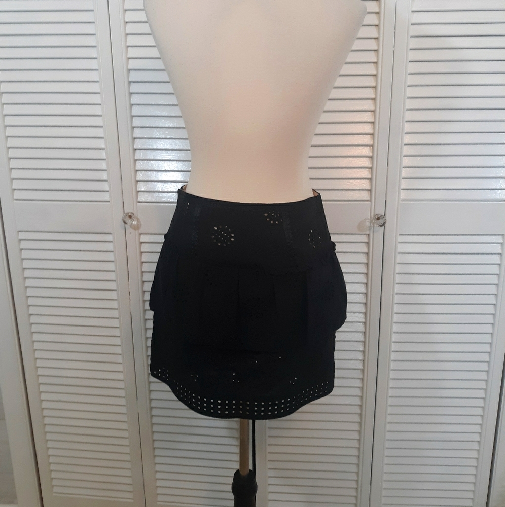 Juicy couture Y2K Vintage eyelet ruffle mini skirt sz 0 *C4 - Picture 3 of 8